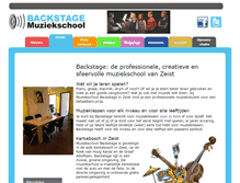 Tablet Screenshot of muziekschoolbackstage.nl